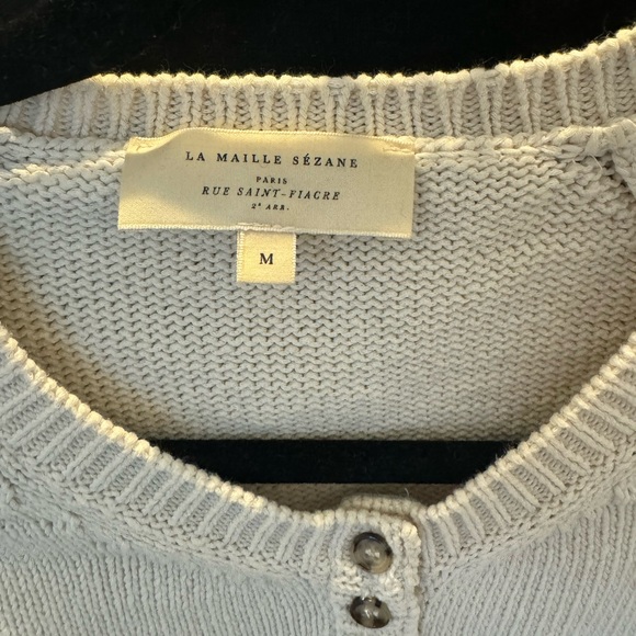 Sézane cotton stripe cotton sweater - Picture 4 of 7